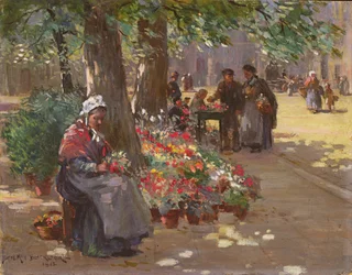 De bloemenverkoopster, 1912